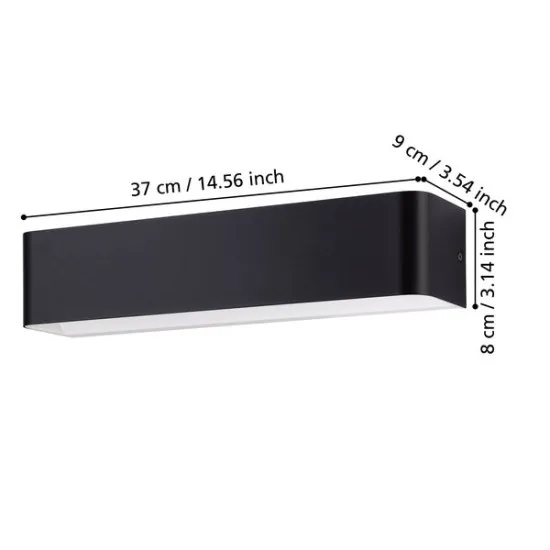 Eglo Sania 4 fekete-fehér LED fali lámpa (EG-901018) LED 1 izzós IP20
