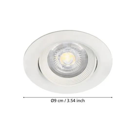 Eglo Sartiano fehér LED mennyezetbe építhető lámpa (EG-32896) LED 3 izzós IP20