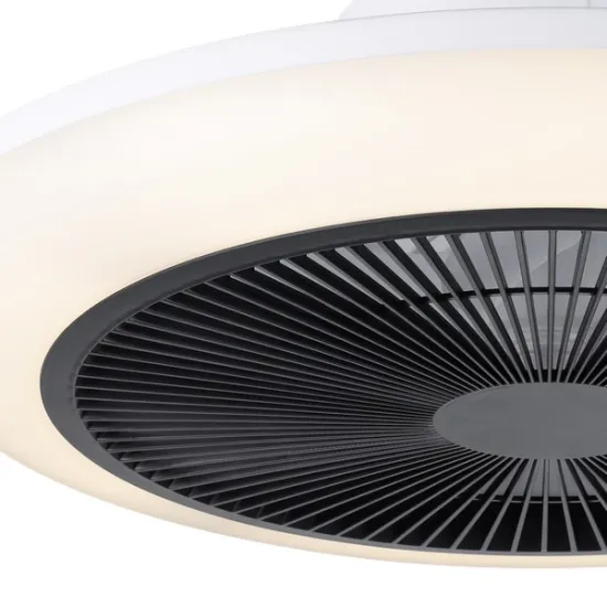 Eglo Sayulita 1 fehér-fekete LED mennyezeti ventilátoros lámpa (EG-35234) LED 1 izzós IP20