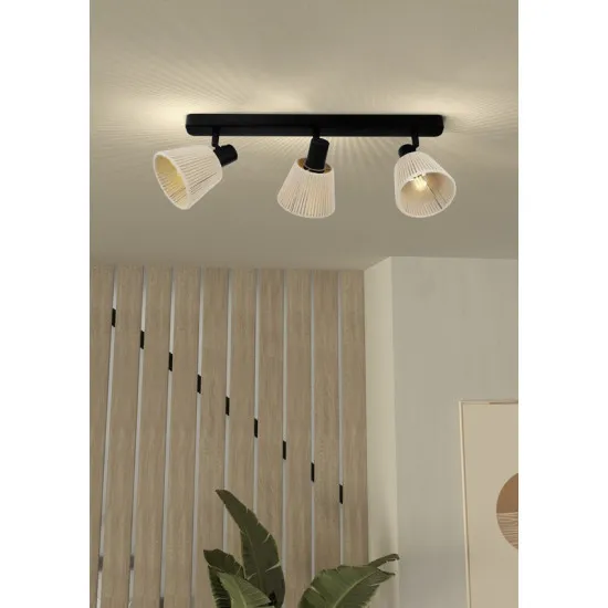 Eglo Seagard fekete mennyezeti spotlámpa (EG-44141) E14 3 izzós IP20