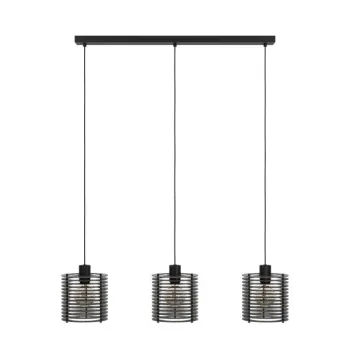 Eglo Segovia fekete függesztett lámpa (EG-900738) E27 3 izzós IP20
