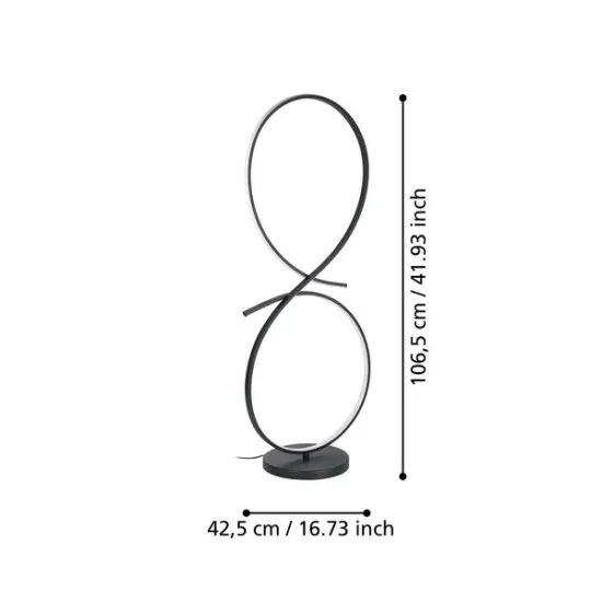 Eglo Serpins fekete LED állólámpa (EG-901271) LED 1 izzós IP20