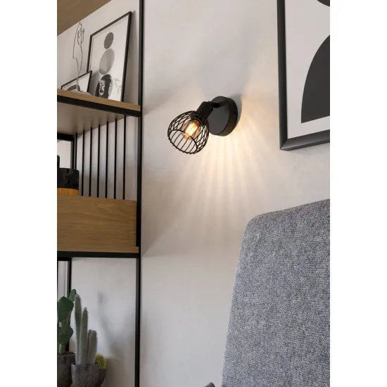 Eglo Sonnino fekete fali spotlámpa (EG-901038) E14 1 izzós IP20