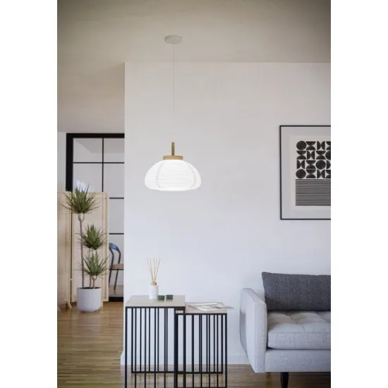 Eglo Summerhill fehér függesztett lámpa (EG-44065) E27 1 izzós IP20