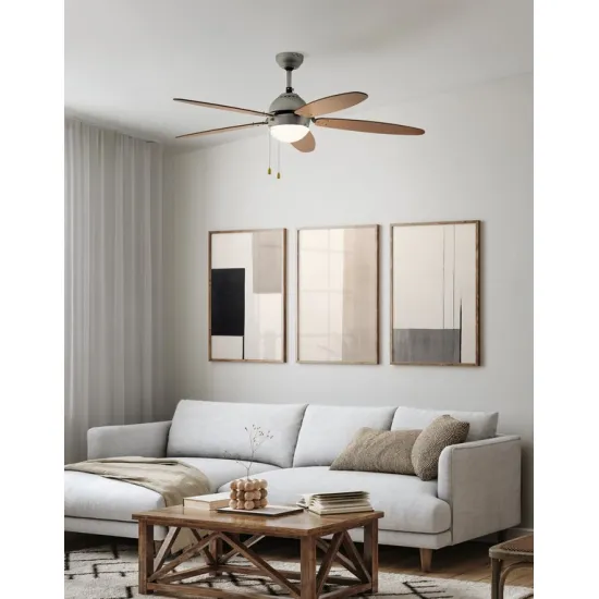 Eglo Susale matt nikkel-barna mennyezeti ventilátoros lámpa (EG-35042) E14 1 izzós IP20