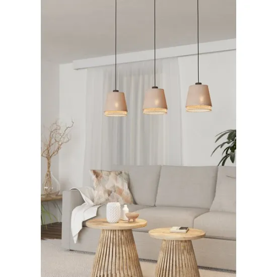 Eglo Tabley fekete függesztett lámpa (EG-43976) E27 3 izzós IP20