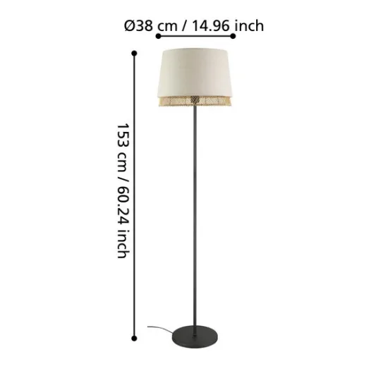 Eglo Tabley fekete állólámpa (EG-43978) E27 1 izzós IP20