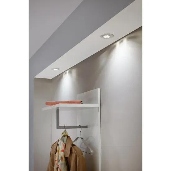 Eglo Tedo matt nikkel mennyezetbe építhető lámpa szett (EG-31689) GU10 3 izzós IP20