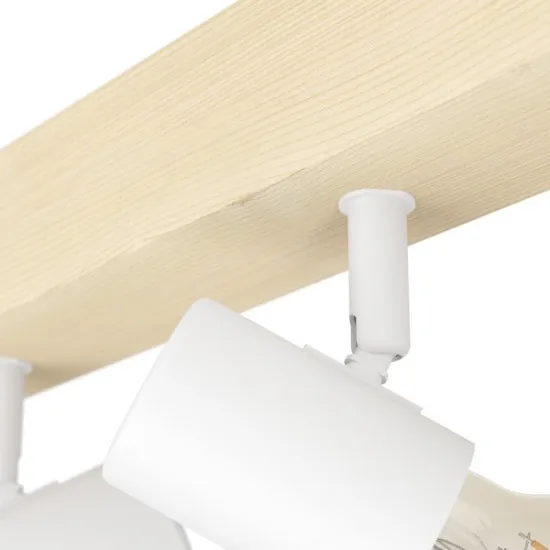 Eglo Townshend 3 fehér-natúr mennyezeti spotlámpa (EG-99485) E27 4 izzós IP20