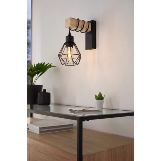 Eglo Townshend 5 natúr-fekete falikar (EG-44078) E27 1 izzós IP20