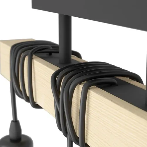 Eglo Townshend fekete-natúr mennyezeti lámpa (EG-43511) E27 3 izzós IP20