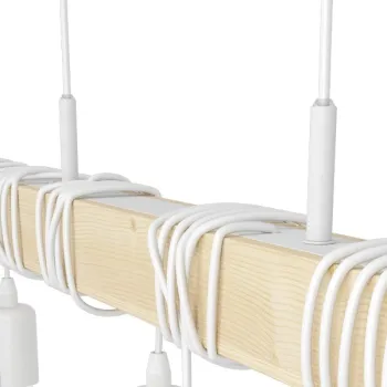 Eglo Townshend fehér-natúr függesztett lámpa (EG-43704) E27 4 izzós IP20