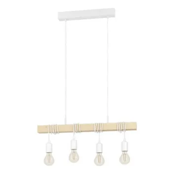 Eglo Townshend fehér-natúr függesztett lámpa (EG-43704) E27 4 izzós IP20