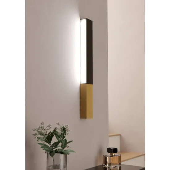 Eglo Tudons fekete-natúr LED fali lámpa (EG-900871) LED 1 izzós IP20