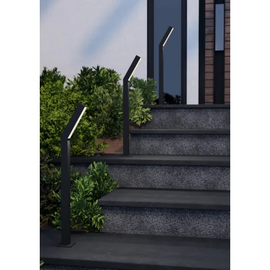 Eglo Ugento fekete LED kültéri állólámpa (EG-900993) LED 2 izzós IP44