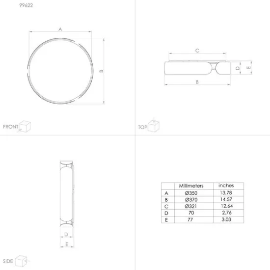Eglo Valcasotto natúr-fehér LED mennyezeti lámpa (EG-901827) LED 1 izzós IP20