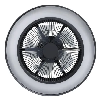 Eglo Vallonia matt fekete LED mennyezeti ventilátoros lámpa (EG-35196) LED 2 izzós IP20