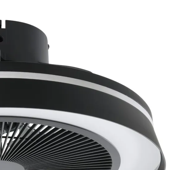 Eglo Vallonia matt fekete LED mennyezeti ventilátoros lámpa (EG-35196) LED 2 izzós IP20