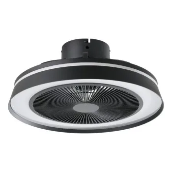 Eglo Vallonia matt fekete LED mennyezeti ventilátoros lámpa (EG-35196) LED 2 izzós IP20