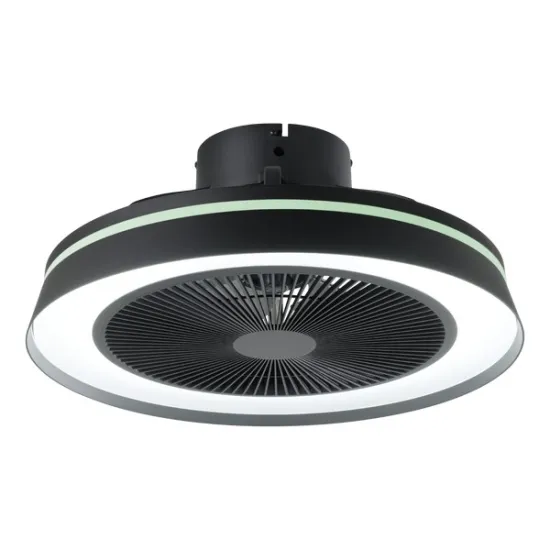 Eglo Vallonia matt fekete LED mennyezeti ventilátoros lámpa (EG-35196) LED 2 izzós IP20