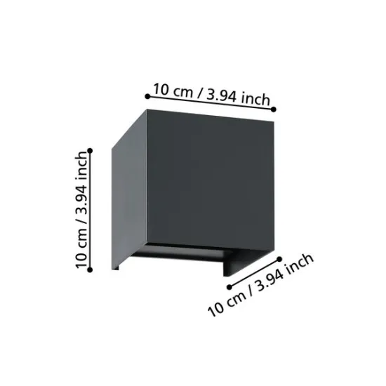 Eglo Valmontone fekete LED fali lámpa (EG-901049) LED 2 izzós IP20