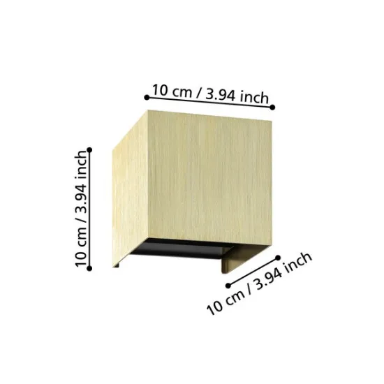 Eglo Valmontone sárgaréz LED fali lámpa (EG-901091) LED 2 izzós IP20