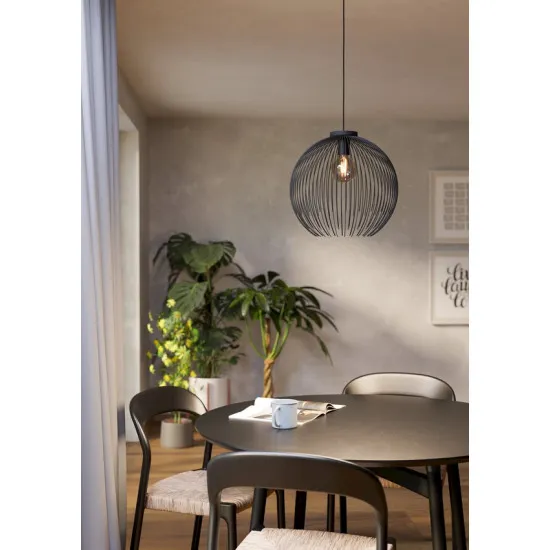 Eglo Venezuela fekete függesztett lámpa (EG-901002) E27 1 izzós IP20