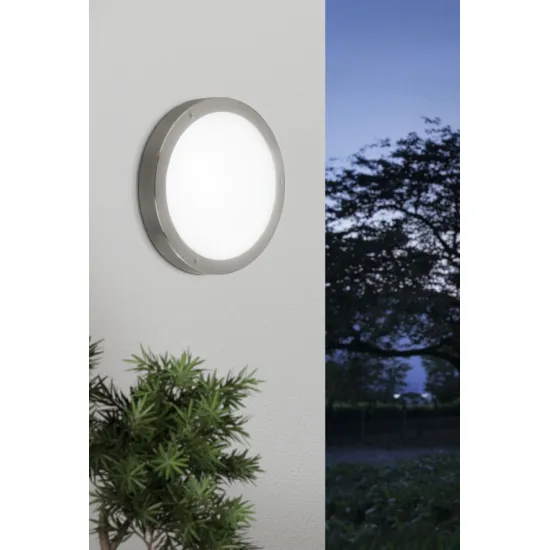 Eglo Vento 1 nemesacél LED kültéri fali/mennyezeti lámpa (EG-94121) LED 1 izzós IP44