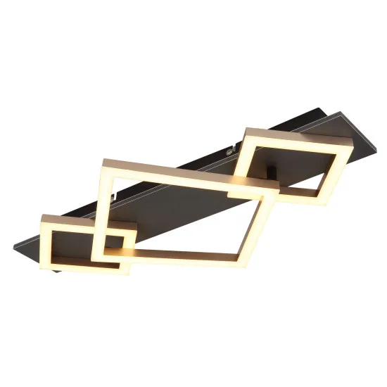 Globo Beatrix I fekete-barna LED mennyezeti lámpa (GLO-67330G-24) LED 1 izzós IP20