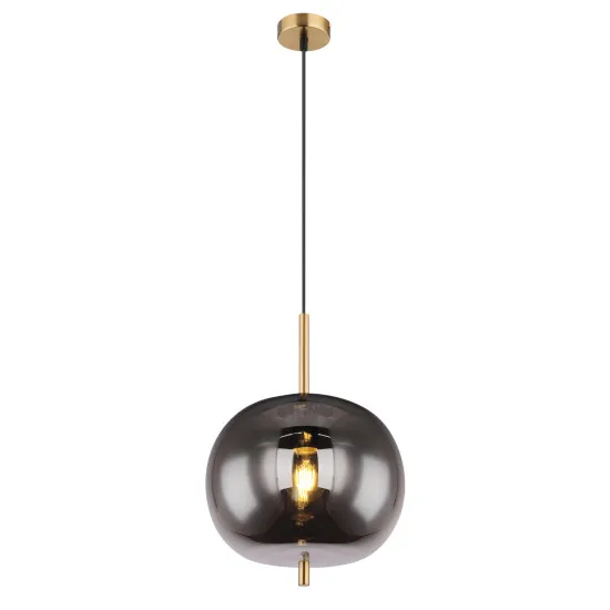 Globo Blacky I sárgaréz-füstszínű függesztett lámpa (GLO-15345H1MM) E27 1 izzós IP20