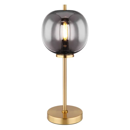 Globo Blacky I sárgaréz-füstszürke asztali lámpa (GLO-15345TMM) E14 1 izzós IP20