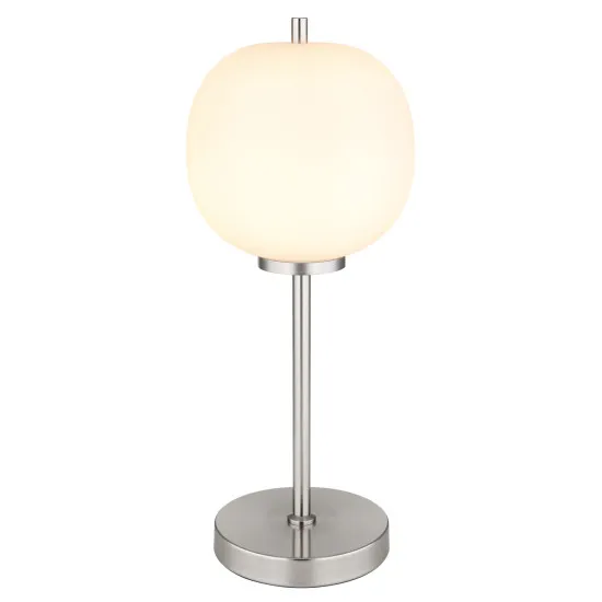 Globo Blacky I nikkel-opál asztali lámpa (GLO-15345TNO) E14 1 izzós IP20