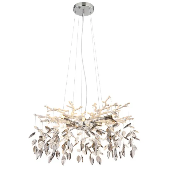 Globo Danna króm-füstszürke kristály csillár (GLO-64133-8) G9 8 izzós IP20