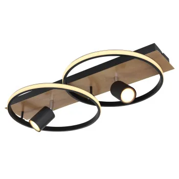 Globo Danny fekete-opál LED mennyezeti lámpa (GLO-67309-36) LED 1 izzós IP20