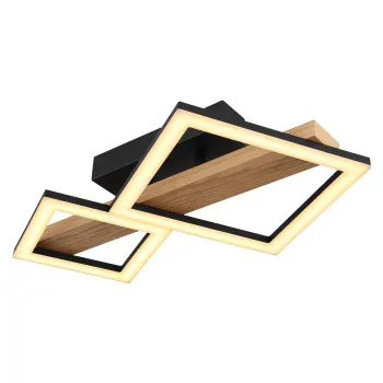 Globo Dustin fekete-barna LED mennyezeti lámpa (GLO-67288D)  1 izzós IP20