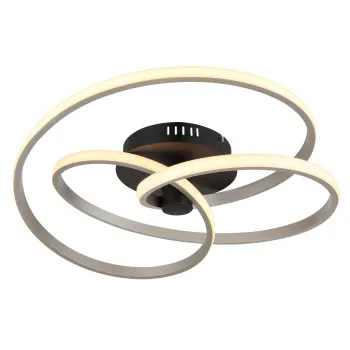 Globo Glyxar fekete-nikkel LED mennyezeti lámpa (GLO-67183-40N) LED 1 izzós IP20