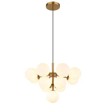 Globo Grappy arany-opál függesztett lámpa (GLO-56143-13G) G9 13 izzós IP20