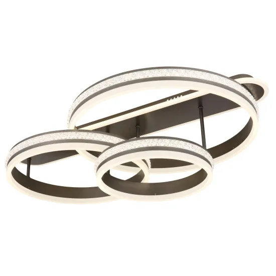 Globo Grouni szürke-fehér kristály LED mennyezeti lámpa (GLO-67314-75) LED 1 izzós IP20