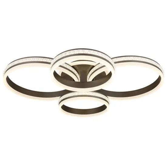 Globo Grouni szürke-fehér kristály LED mennyezeti lámpa (GLO-67314-90) LED 1 izzós IP20