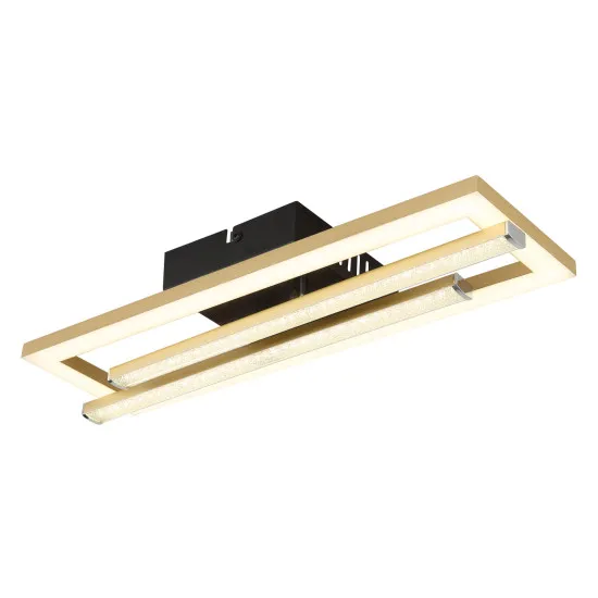 Globo Highway fekete-arany LED mennyezeti lámpa (GLO-672843G) LED 1 izzós IP20