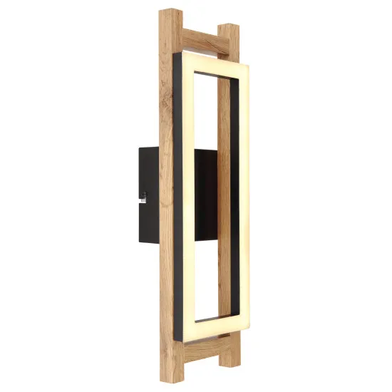 Globo Illa fekete-barna LED fali lámpa (GLO-67266W) LED 1 izzós IP20