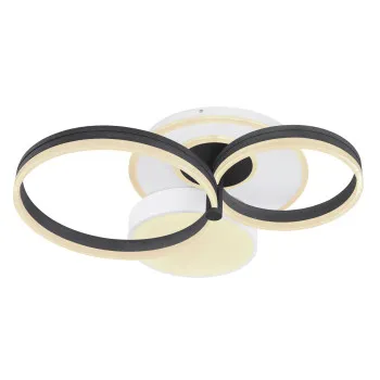 Globo Jack fehér-fekete távirányítós okos LED mennyezeti lámpa (GLO-48448-48SH) LED 1 izzós IP20