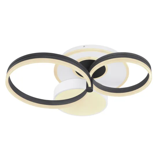 Globo Jack fehér-fekete távirányítós okos LED mennyezeti lámpa (GLO-48448-48SH) LED 1 izzós IP20