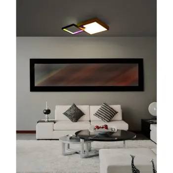 Globo Jacky fekete-opál távirányítós LED mennyezeti lámpa (GLO-41392-21) LED 1 izzós IP20