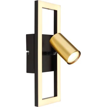 Globo Marrie fekete-sárgaréz LED fali lámpa (GLO-57032-1) LED+GU10 2 izzós IP20