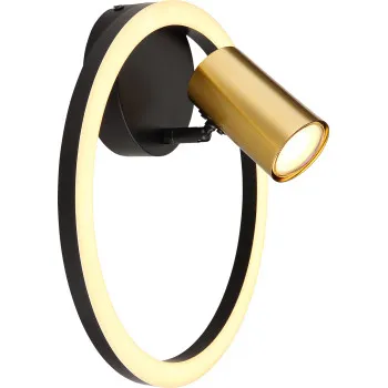 Globo Marrie fekete-sárgaréz LED fali lámpa (GLO-57033-1) LED+GU10 2 izzós IP20