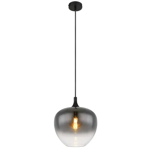 Globo Maxy fekete-füstszürke függesztett lámpa (GLO-15548H1) E27 1 izzós IP20