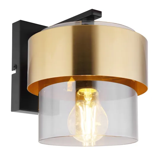 Globo Milley fekete-arany fali lámpa (GLO-15560W) E27 1 izzós IP20