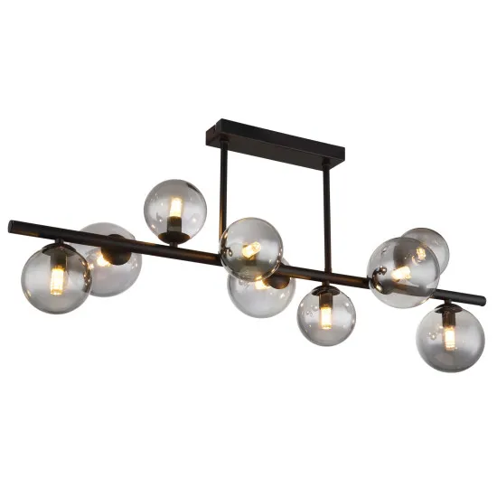 Globo Riha fekete-füstszürke mennyezeti lámpa (GLO-56133-9D) G9 9 izzós IP20