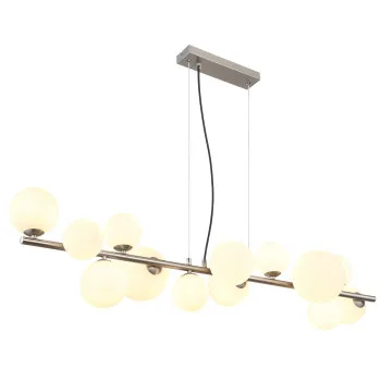 Globo Riha nikkel-opál függesztett lámpa (GLO-56140-13H) G9 13 izzós IP20